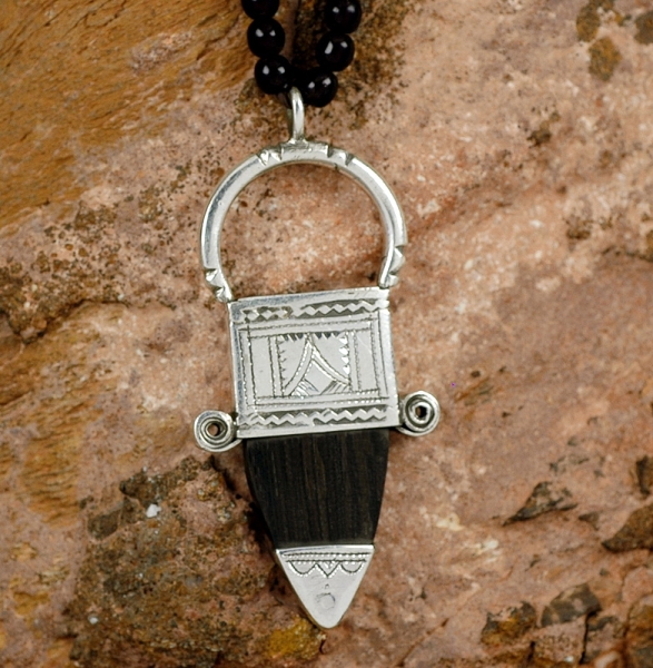 Tuareg Kreuz mit Ebenholz - Ingal - Tuaregschmuck